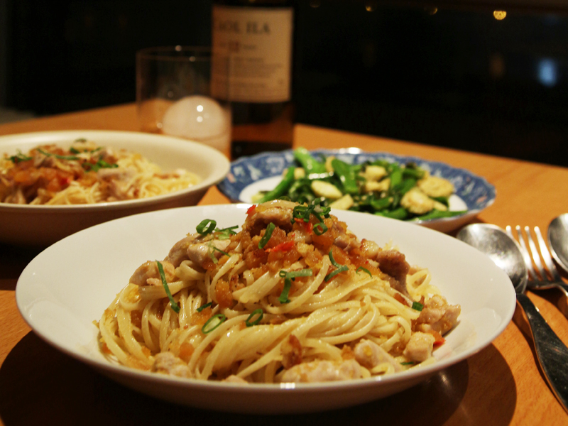 一點年味,香辣烏魚子雞肉義大利麵